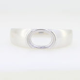 Sterling Silver Semi Mount Ring Setting Oval OV 9x7mm Bezel Set